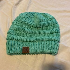 Turquoise C.C. beanie